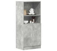 Berkfield Kitchen Cabinet Concrete Grey 57X41.5X131.5 Cm Engineered Wood