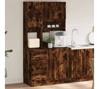 Berkfield Kitchen Cabinet Smoked Oak 95X50X180 Cm Engineered Wood