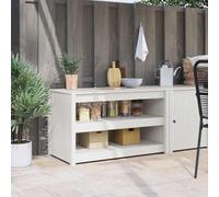 Berkfield Kitchen Cabinet White Pinewood Pinewood Medium Shelving