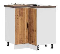 Berkfield Kitchen Corner Base Cabinet Lucca Old Wood Engineered Wood