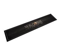 Berkfield Kitchen Rug Washable Coffee Text 60X300 Cm Velvet