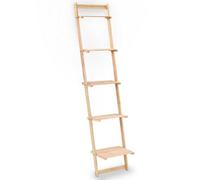Berkfield Ladder Wall Shelf Cedar Wood 41.5X30X176 Cm