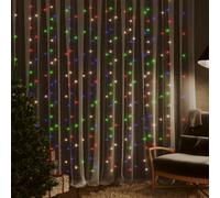 Berkfield Led Curtain Fairy Lights 3X3M 300 Led Colourful 8 Function
