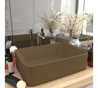Berkfield Luxury Wash Basin Matt Cream 41X30X12 Cm Ceramic