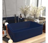 Berkfield Luxury Wash Basin Matt Dark Blue 41X30X12 Cm Ceramic