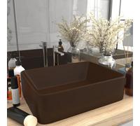 Berkfield Luxury Wash Basin Matt Dark Brown 41X30X12 Cm Ceramic