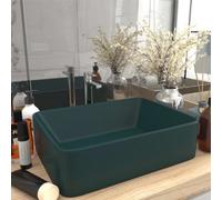 Berkfield Luxury Wash Basin Matt Dark Green 41X30X12 Cm Ceramic