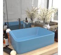 Berkfield Luxury Wash Basin Matt Light Blue 41X30X12 Cm Ceramic