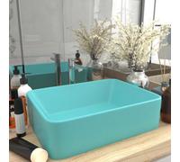 Berkfield Luxury Wash Basin Matt Light Green 41X30X12 Cm Ceramic