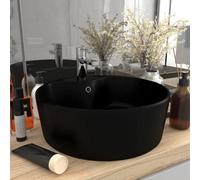 Berkfield Luxury Wash Basin With Overflow Matt Black 36X13 Cm Ceramic