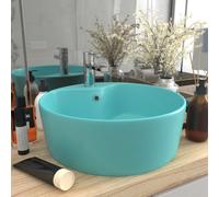 Berkfield Luxury Wash Basin With Overflow Matt Light Green 36X13 Cm Ceramic