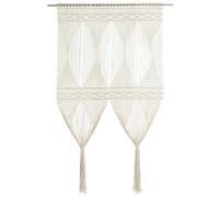 Berkfield Macrame Curtain 140X240 Cm Cotton