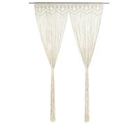 Berkfield Macrame Curtain 140X240 Cm Cotton