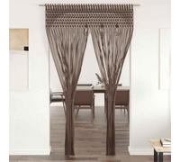 Berkfield Macrame Curtain Taupe 140X240 Cm Cotton