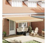 Berkfield Manual Retractable Awning Multicolour Stripe 450X300 Cm