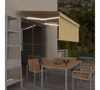 Berkfield Manual Retractable Awning With Blind&led 3X2.5M Yellow&white