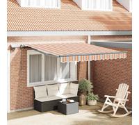 Berkfield Manual Retractable Awning With Led Multicolour Stripe 300X250 Cm