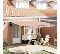 Berkfield Manual Retractable Awning With Led Multicolour Stripe 400X300 Cm