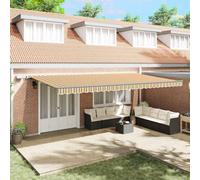 Berkfield Manual Retractable Awning With Led Multicolour Stripe 600X300 Cm