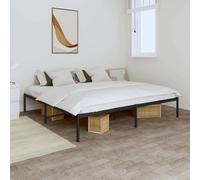 Berkfield Metal Bed Frame Black 193X203 Cm