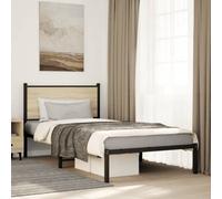 Berkfield Metal Bed Frame Without Mattress Sonoma Oak 107X203 Cm