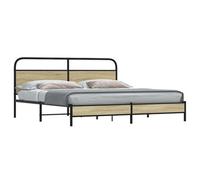 Berkfield Metal Bed Frame Without Mattress Sonoma Oak 183X213 Cm
