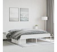 Berkfield Metal Bed Frame Without Mattress White 193X203Cm