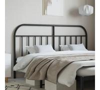 Berkfield Metal Headboard Black 160 Cm