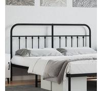 Berkfield Metal Headboard Black 160 Cm