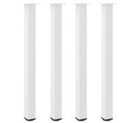 Berkfield Modern Bar Table Legs 4 Pcs White 110-112 Cm Steel