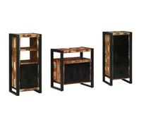 Berkfield Modern Bathroom Furniture Set 3 Pcs Multicolour Solid Reclaimed Wood