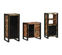 Berkfield Modern Bathroom Furniture Set 3 Pcs Multicolour Solid Reclaimed Wood
