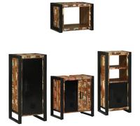 Berkfield Modern Bathroom Furniture Set 4 Pcs Multicolour Solid Reclaimed Wood