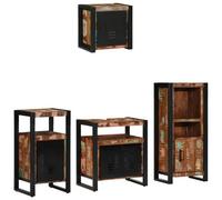 Berkfield Modern Bathroom Furniture Set 4 Pcs Multicolour Solid Reclaimed Wood