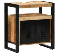 Berkfield Modern Bathroom Sink Cabinet 55X35X60 Cm Solid Rough Wood Pine