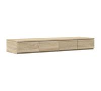 Berkfield Modern Bed Drawers Sonoma Oak 120X36.5X16.5 Cm Engineered Wood
