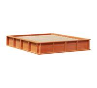 Berkfield Modern Bed Frame With Lift-Up Storage In Wax Brown, 160 X 200 Cm, Solid Pine