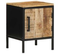 Berkfield Modern Bedside Cabinet 30 X 30 X 40 Cm Solid Wood Rough Mango