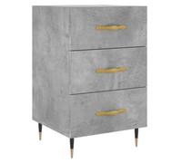Berkfield Modern Bedside Cabinet Concrete Grey 40X40X66 Cm Engineered Wood