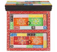 Berkfield Modern Bedside Cabinet Multicolour 40X30X40 Cm Solid Wood Mango