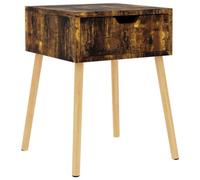 Berkfield Modern Bedside Cabinet Smoked Oak 40X40X56 Cm Engineered Wood