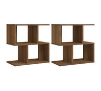 Berkfield Modern Bedside Cabinets 2 Pcs Brown Oak 50X30X51.5 Cm Engineered Wood