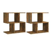 Berkfield Modern Bedside Cabinets 2 Pcs Smoked Oak 50X30X51.5 Cm Engineered Wood