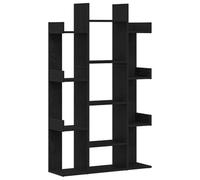 Berkfield Modern Black Oak Book Cabinet 86X25.5X140 Cm Made From Engineered Wood