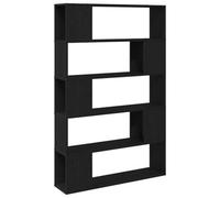 Berkfield Modern Black Oak Book Shelf 100X24X155 Cm Made With Engineered Wood