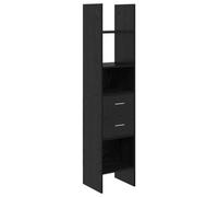Berkfield Modern Book Cabinet Black Oak 40 X 35 X 180 Cm Engineered Wood