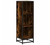 Berkfield Modern Book Cabinet Smoked Oak 33.5X33X107.5 Cm Engineered Wood