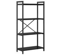 Berkfield Modern Bookcase Black Oak 60 X 30 X 118 Cm Engineered Wood
