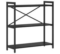 Berkfield Modern Bookcase Black Oak 80 X 30 X 83 Cm Engineered Wood