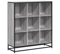 Berkfield Modern Bookcase Grey Sonoma 97.5X33X107.5 Cm Engineered Wood And Metal